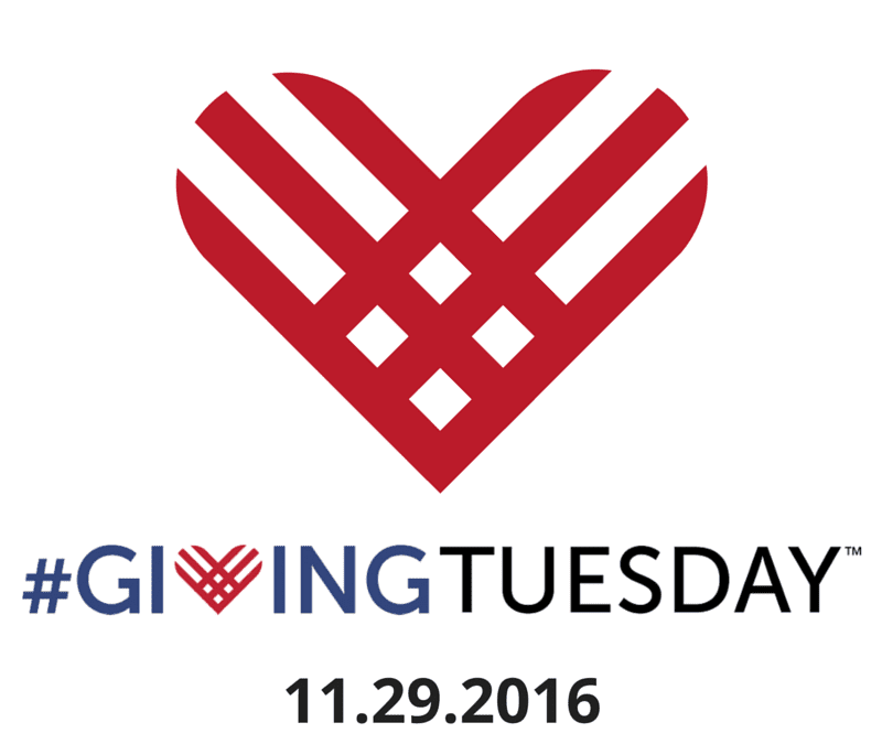 #GivingTuesday official logo graphic with the date November 29, 2016